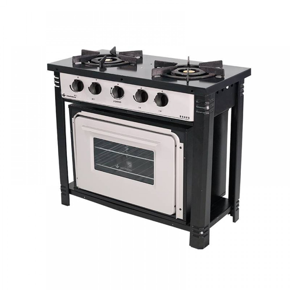 FOGAO BRAVO 2 QUEIMADORES C/FORNO - Imagem 2
