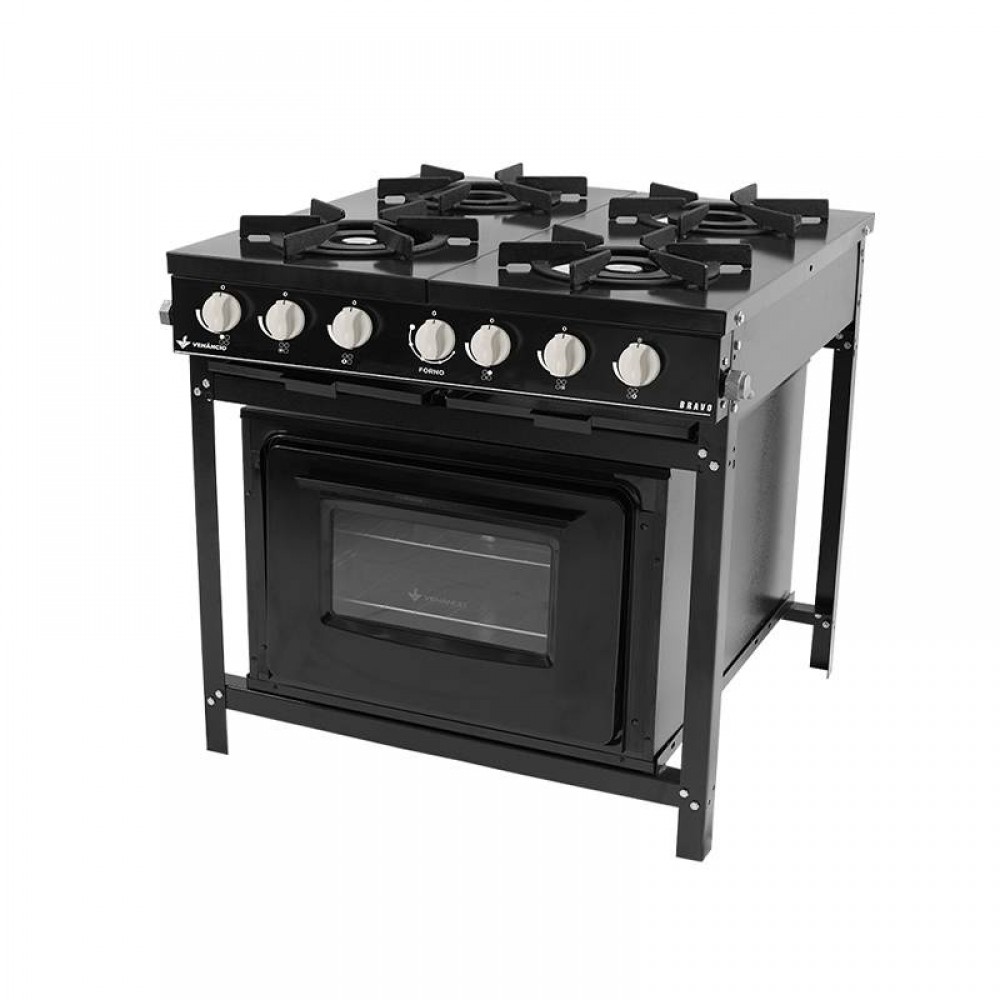 FOGAO BRAVO 4 QUEIMADORES C/FORNO - Imagem 2
