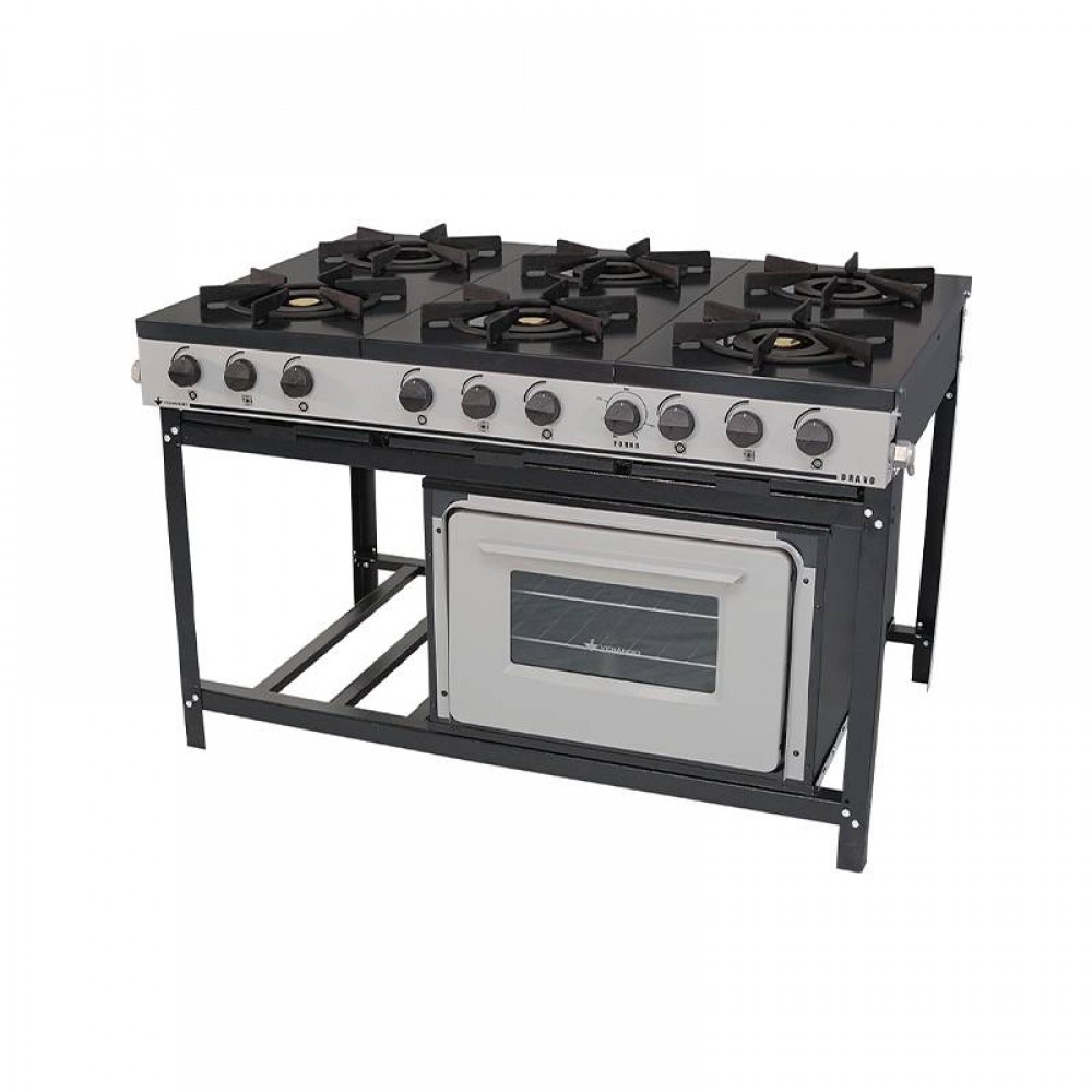 FOGAO BRAVO 6 QUEIMADORES C/FORNO